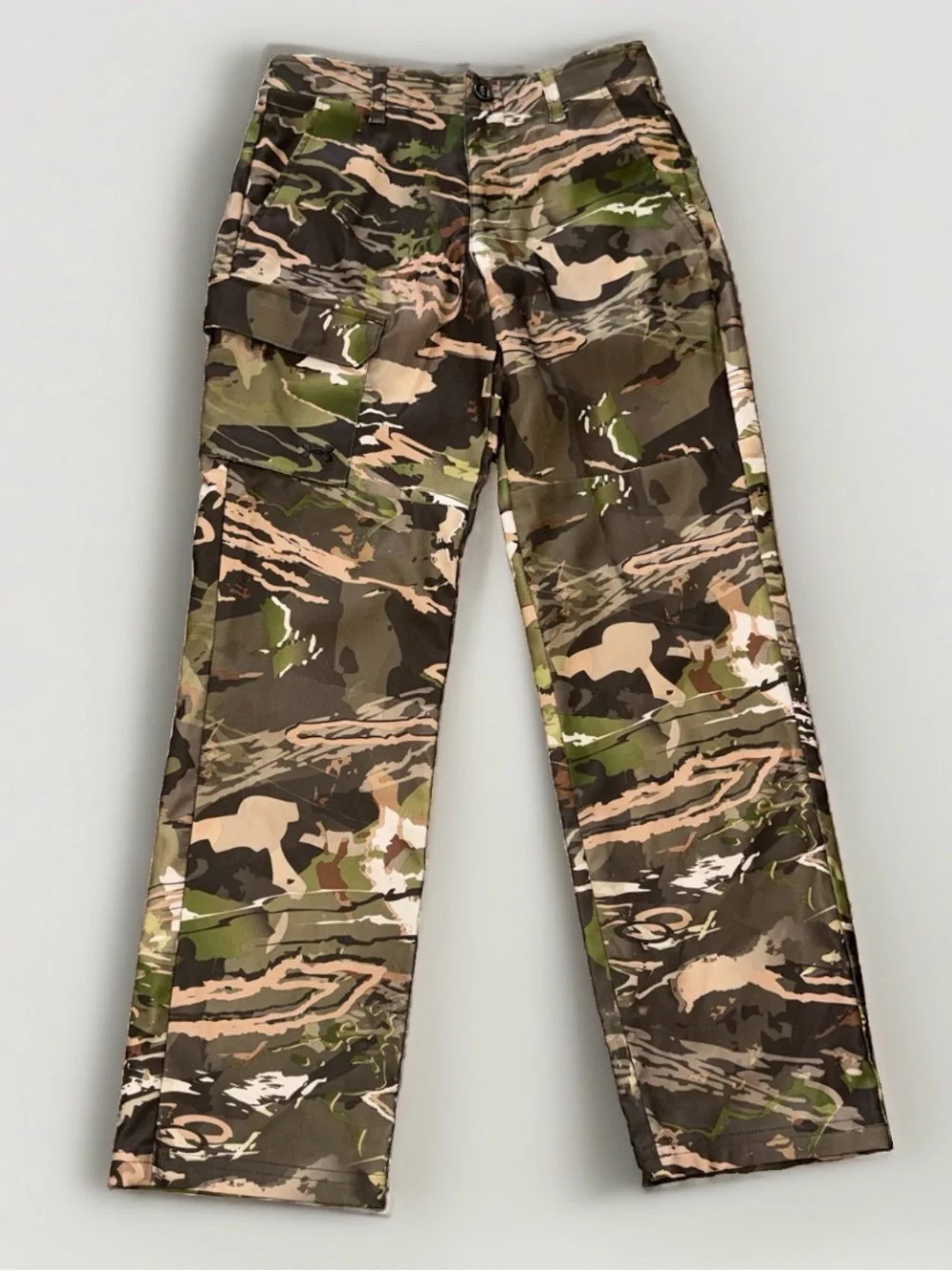 Under Armour Storm Camo Pants Youth Boys Size 14 Cargo Hunting Outdoors Loose